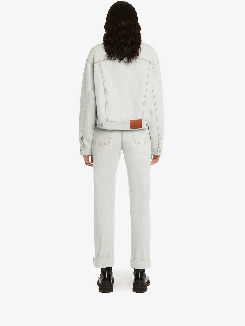 Slim Boyfriend Denim Trouser in Light Blue - 4