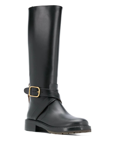 Chloé wraparound strap knee-high boots outlook