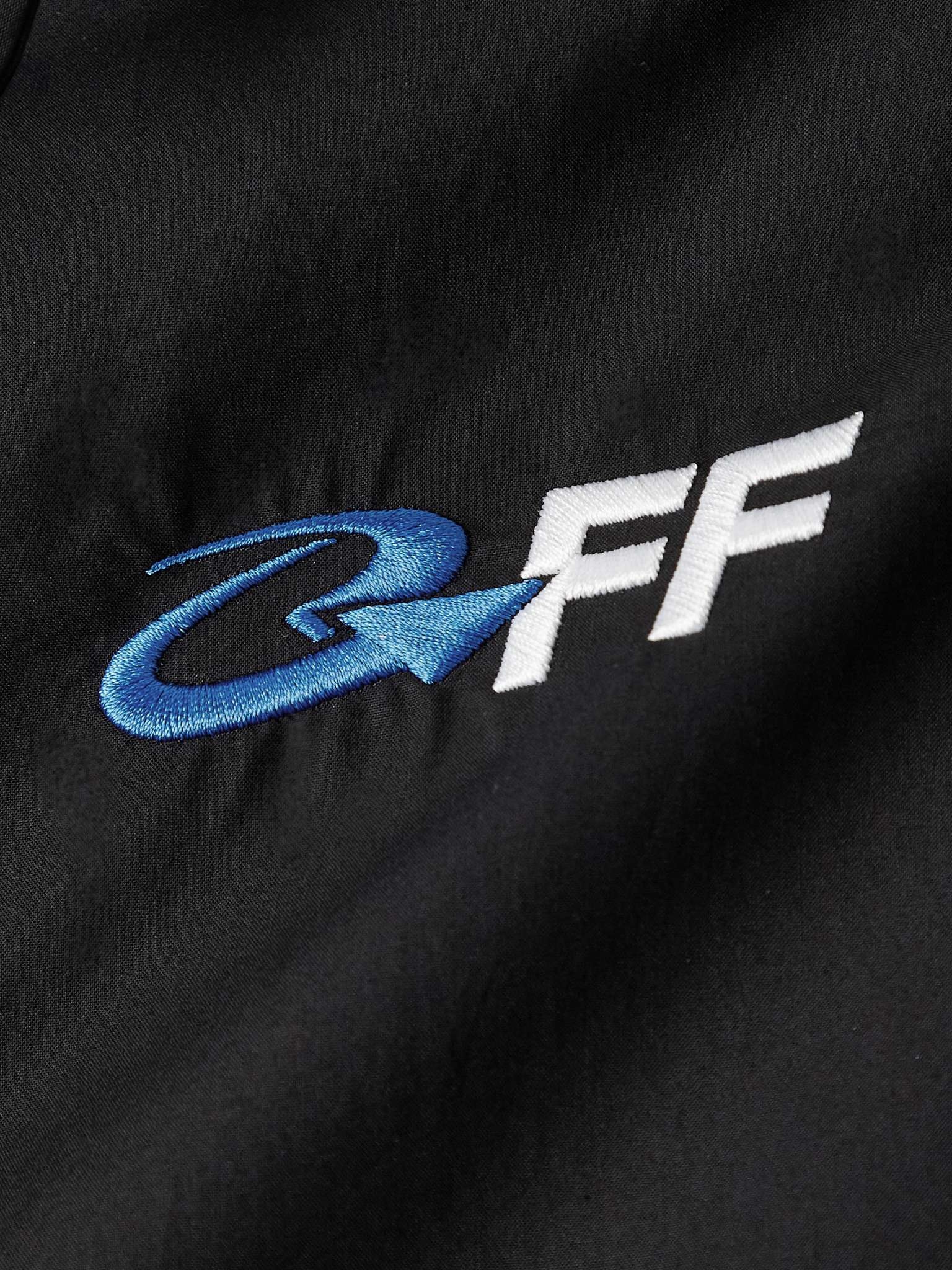 Logo-Embroidered Printed Cotton-Sateen Shirt Jacket - 4