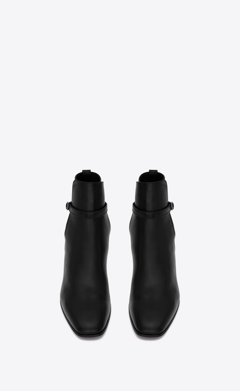 SAINT LAURENT terry jodhpur boots in smooth leather outlook