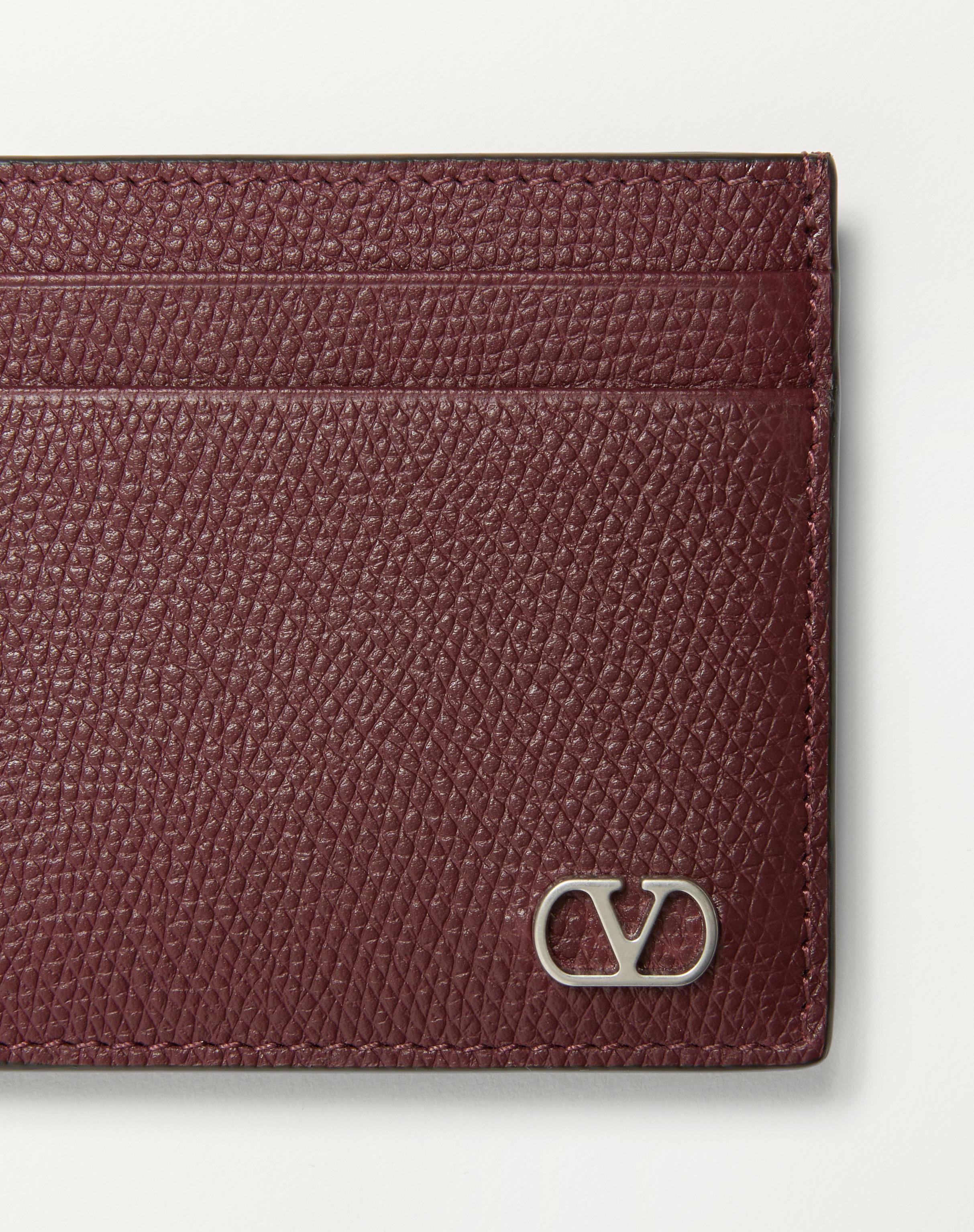 VALENTINO GARAVANI VLOGO SIGNATURE CARDHOLDER IN GRAINY CALFSKIN - 2