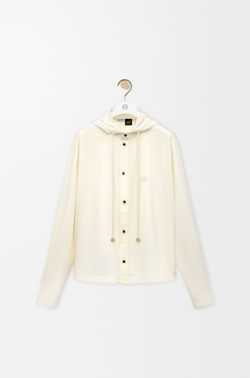 Hooded shirt in lyocell 1