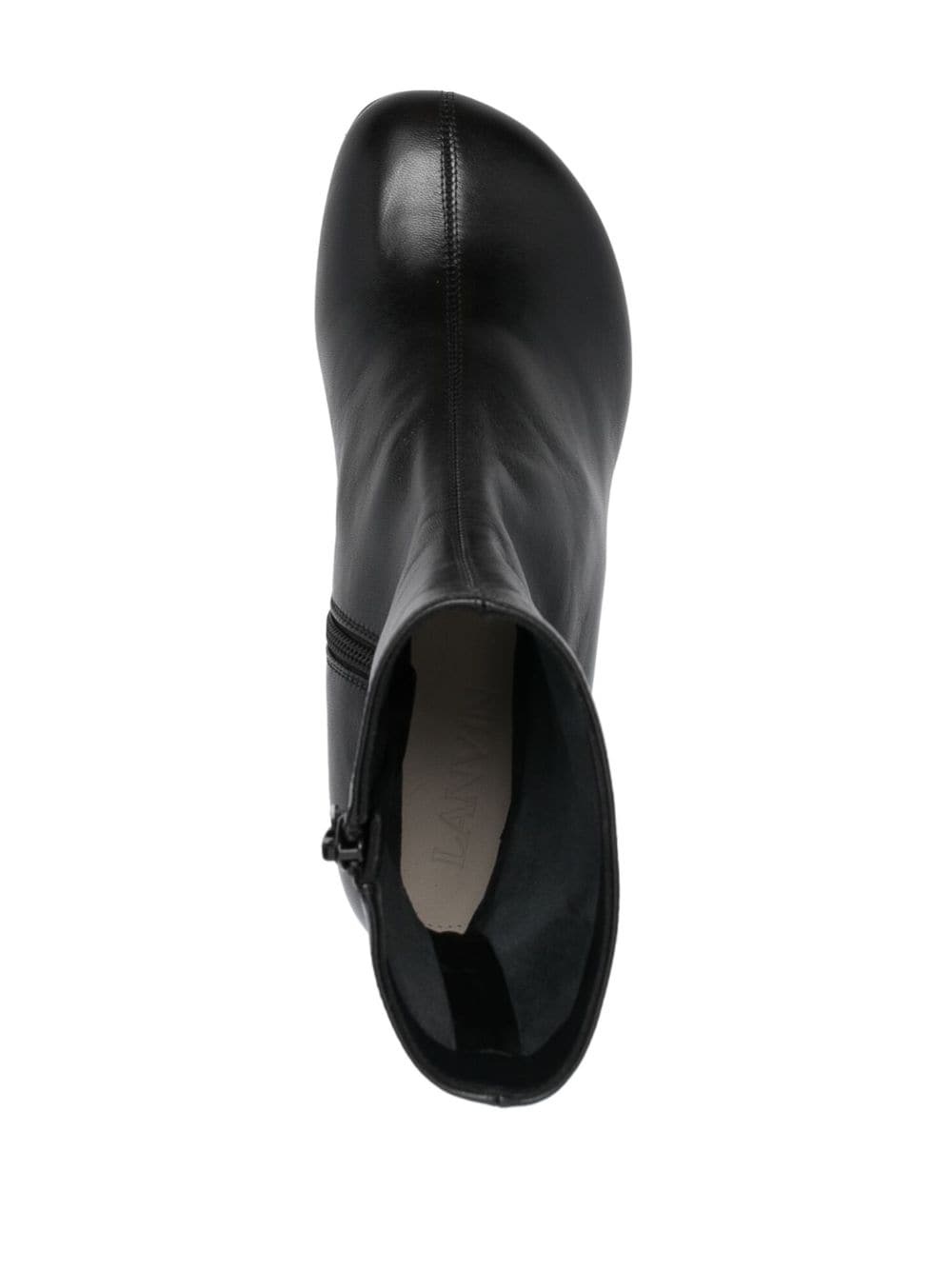 75mm round-toe leather boots - 4