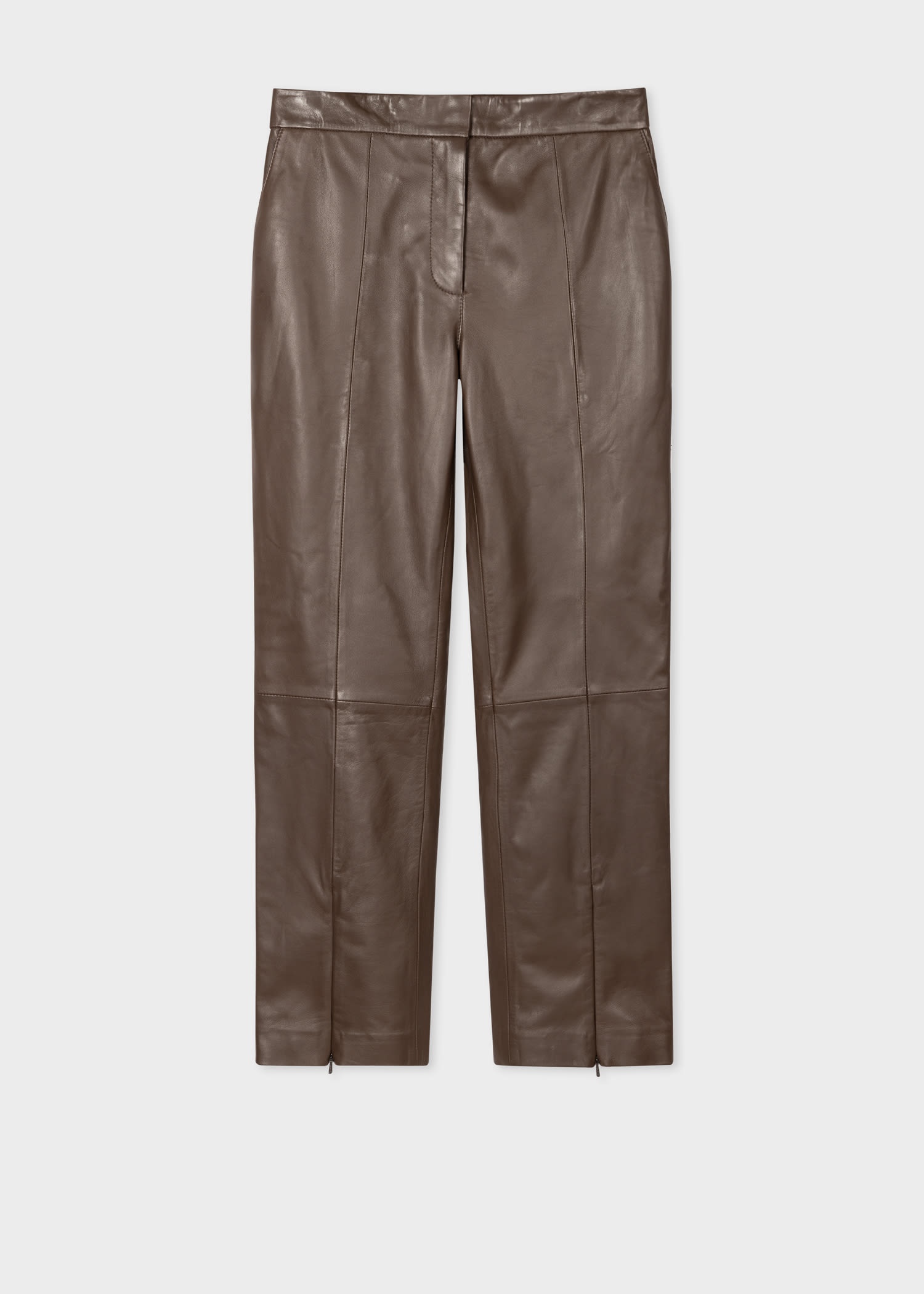 Slim-Fit Leather Pants - 1