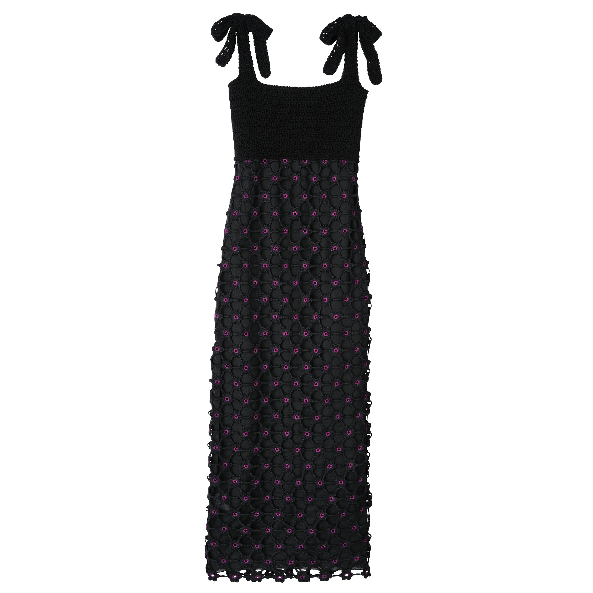 Dress Black - Macramé crochet - 1
