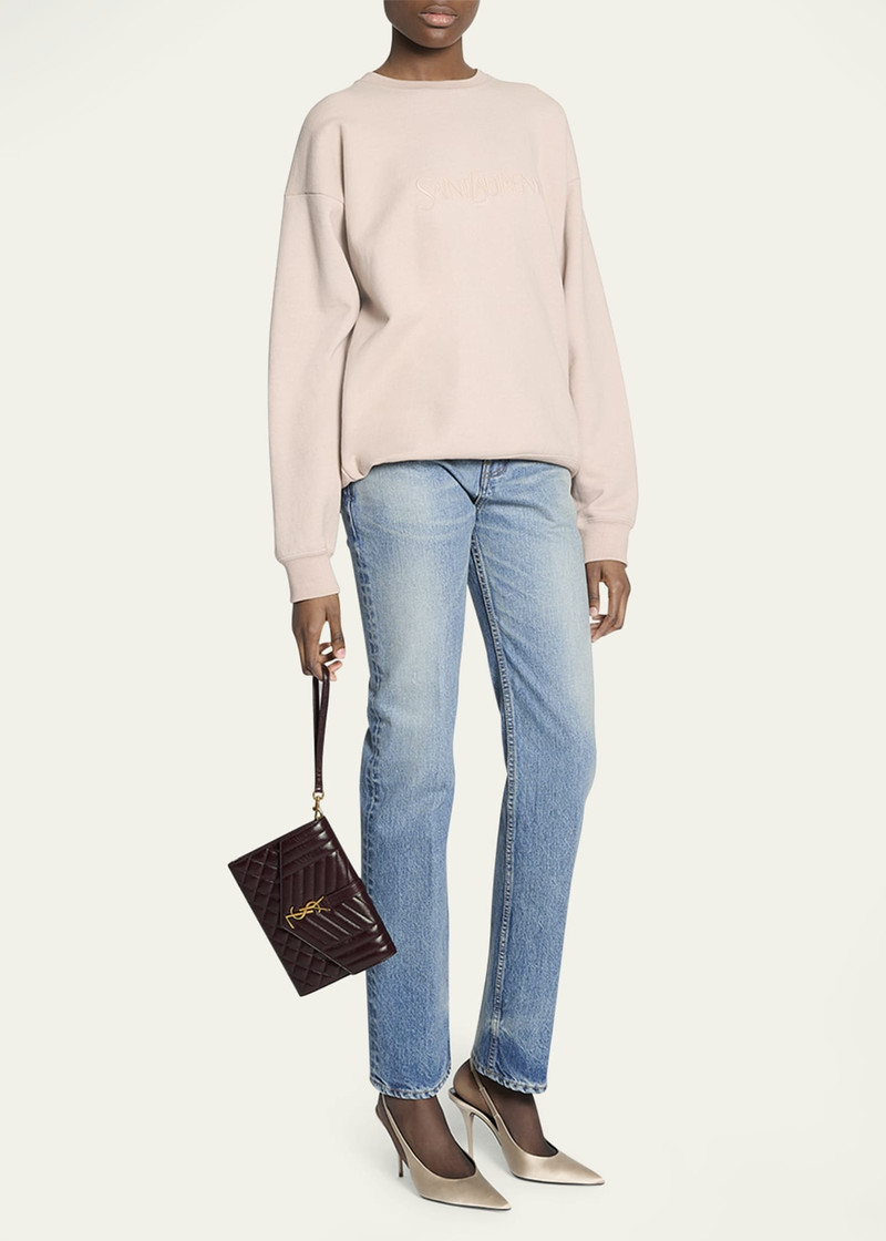 YSL Envelope Flap Pouch in Quilted Leather 5