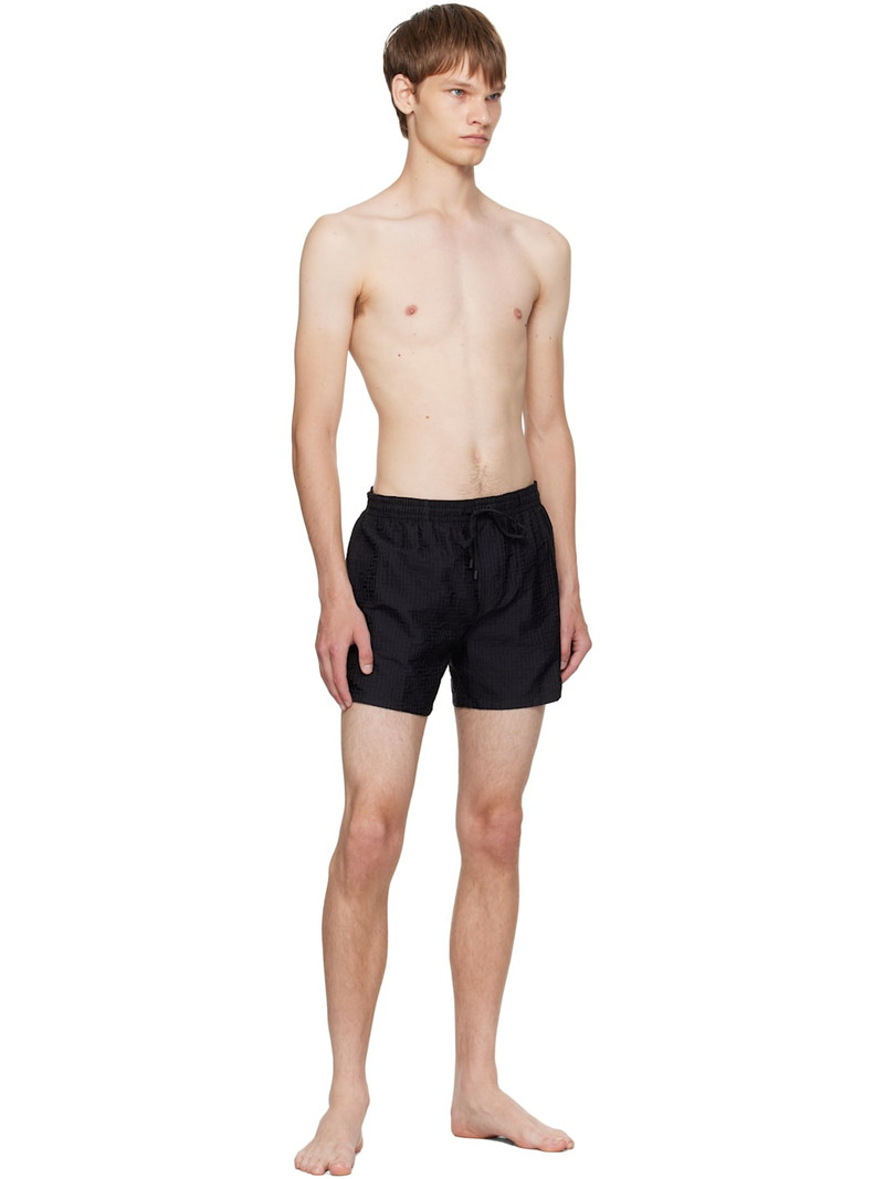 Balmain Black Monogram Swim Shorts outlook