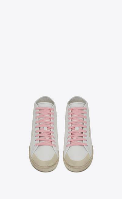 SAINT LAURENT court classic sl/39 mid-top sneakers in canvas and leather outlook