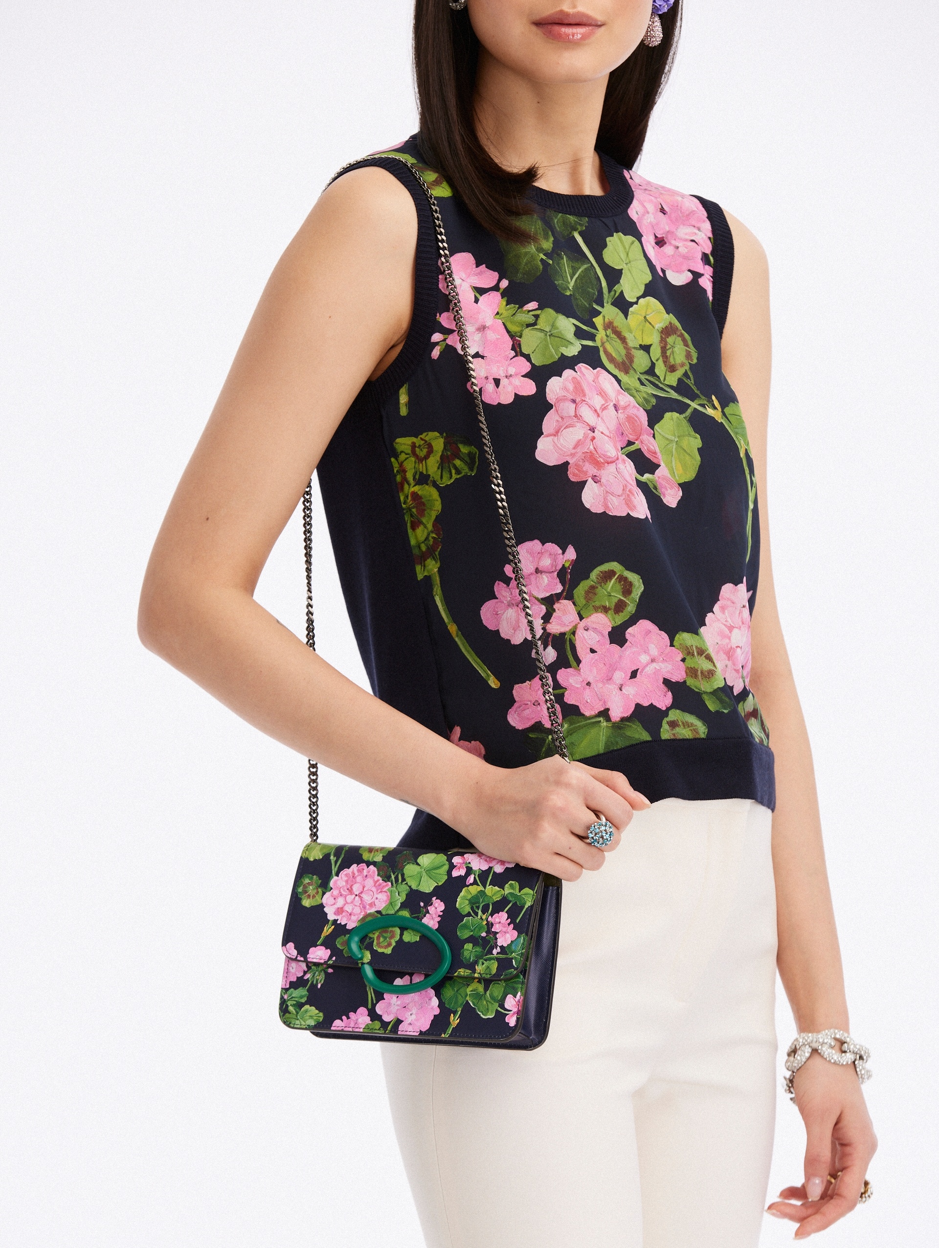 GERANIUM PRINTED O POCHETTE - 2