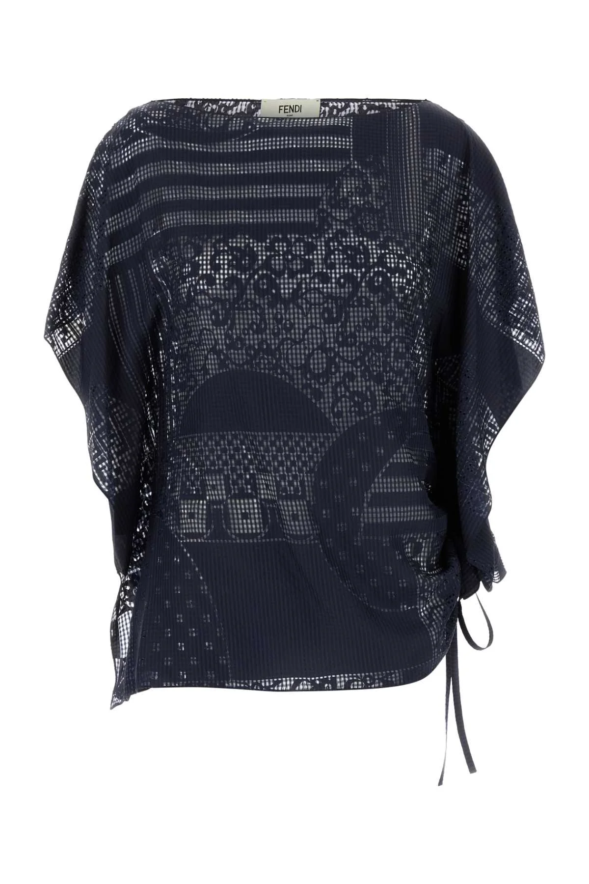 Fendi Women Navy Blue Viscose Blend Top - 1