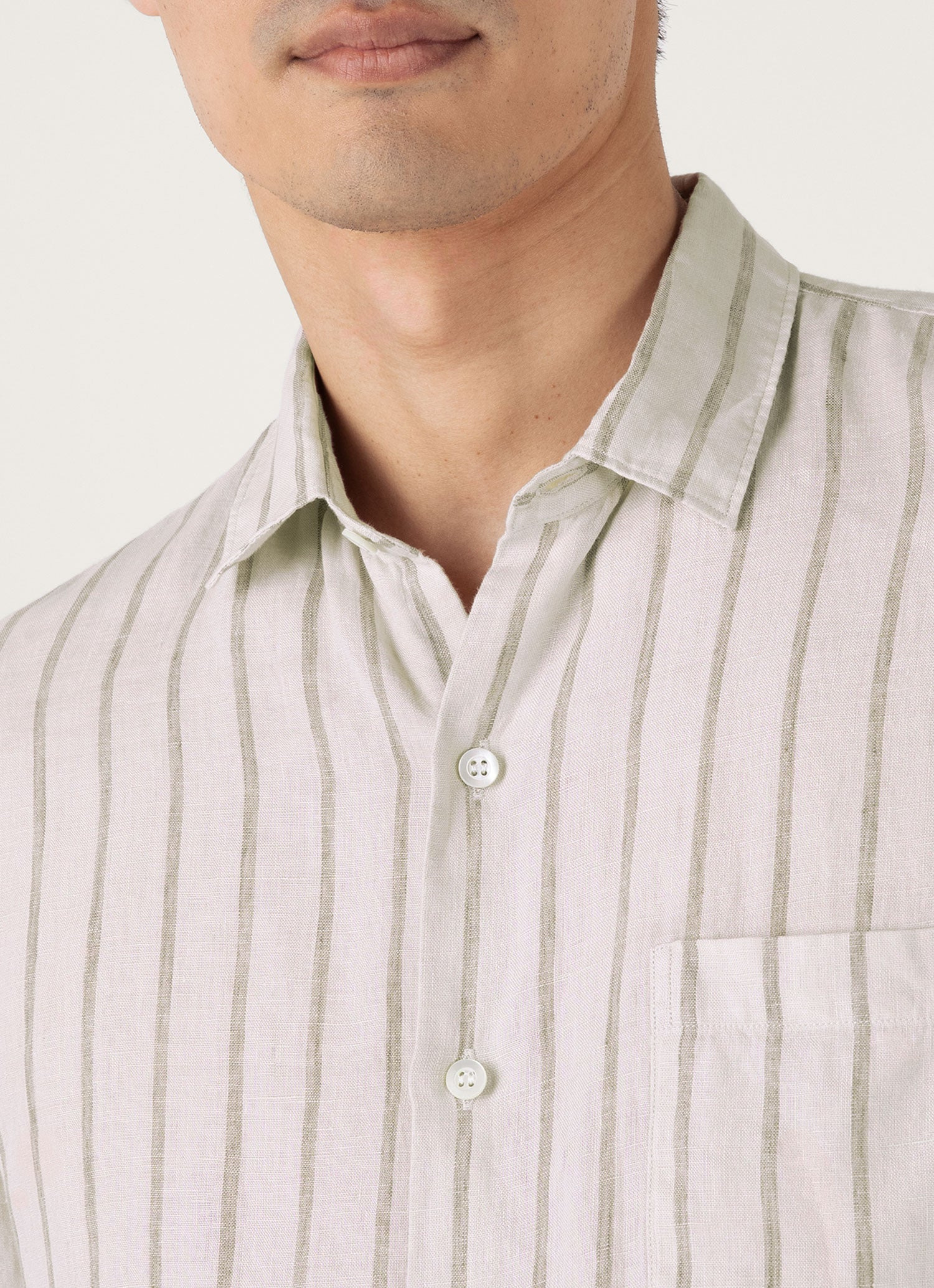 Short Sleeve Linen Shirt - 6