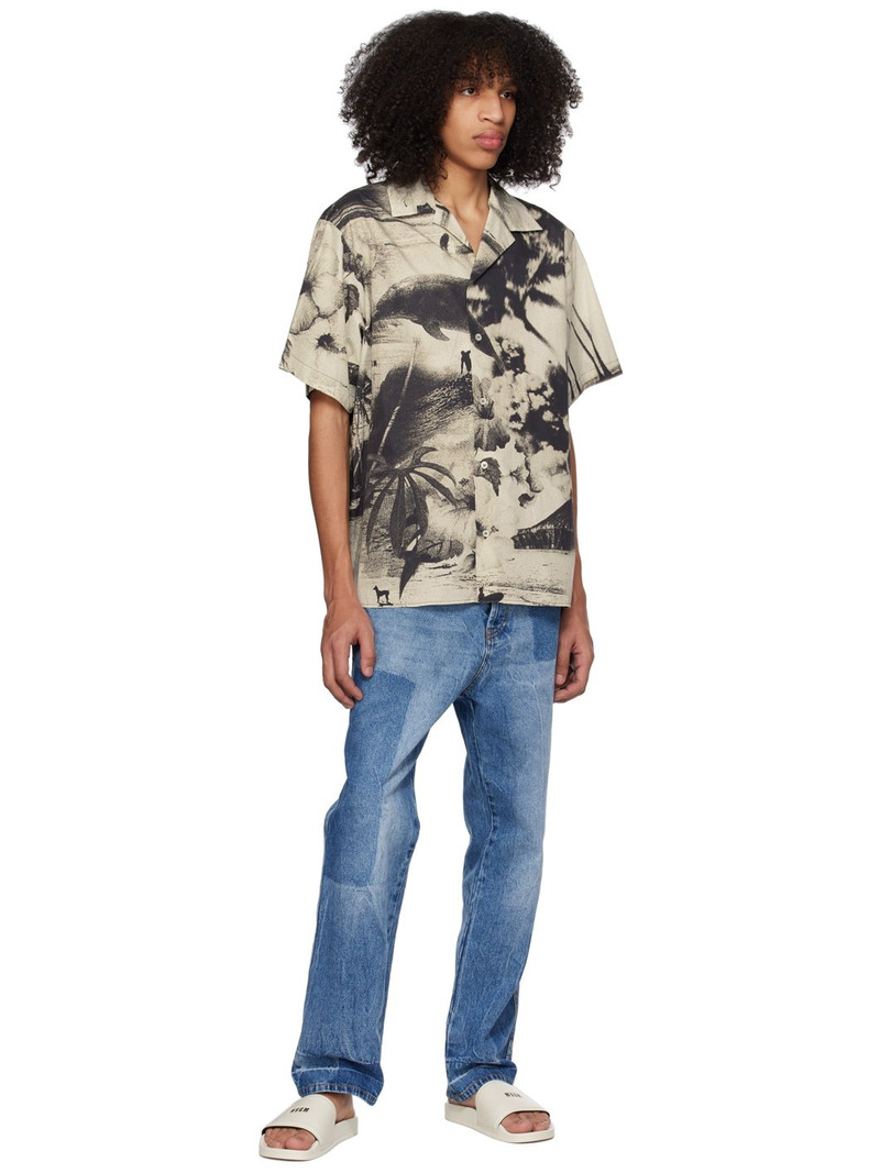 MSGM Poplin cotton shirt with "MSGM Dreaming" print outlook
