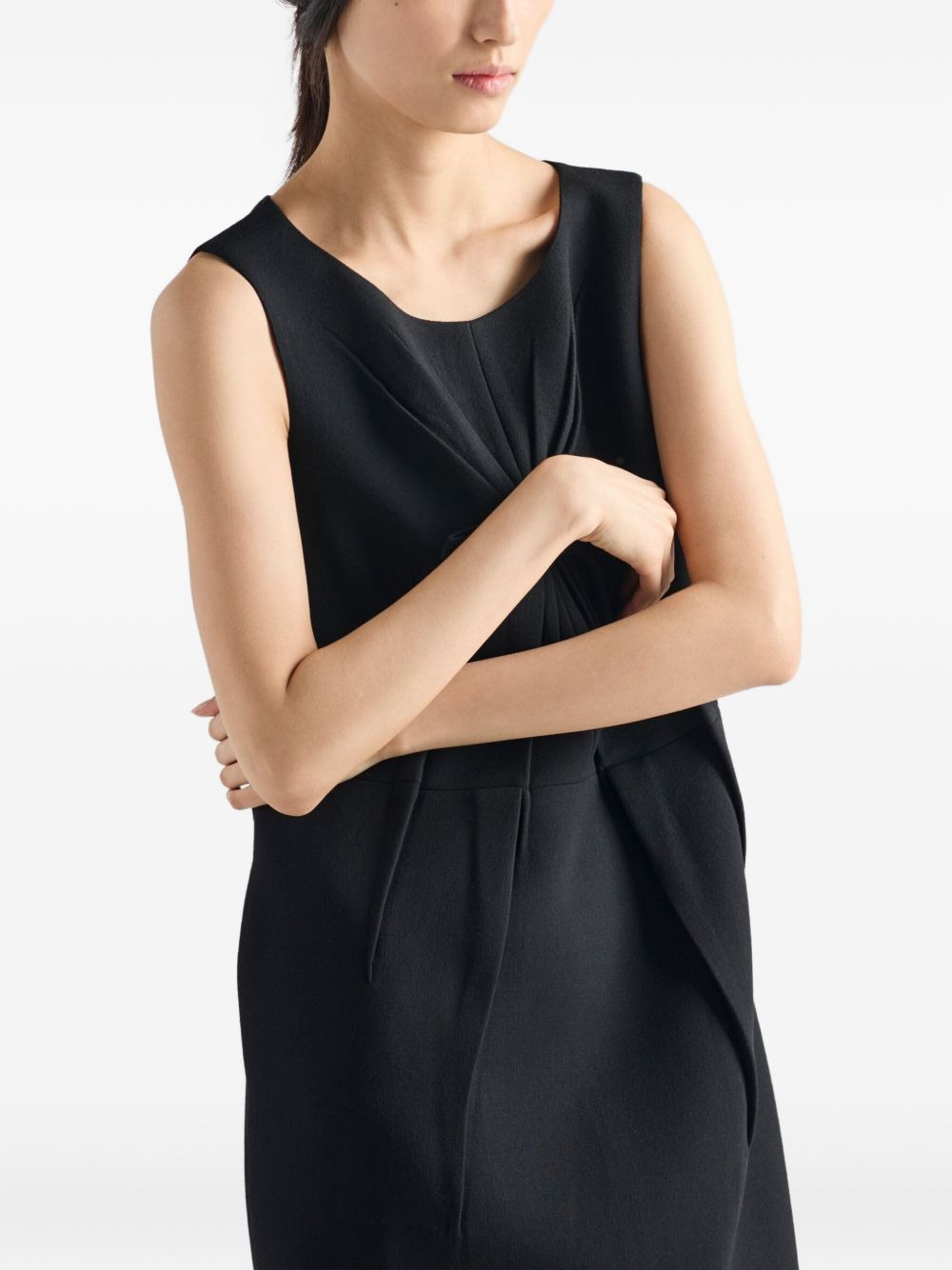 bow-detail pleated mini dress - 4