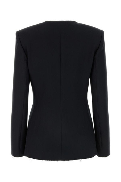 MSGM Black stretch polyester blend blazer outlook