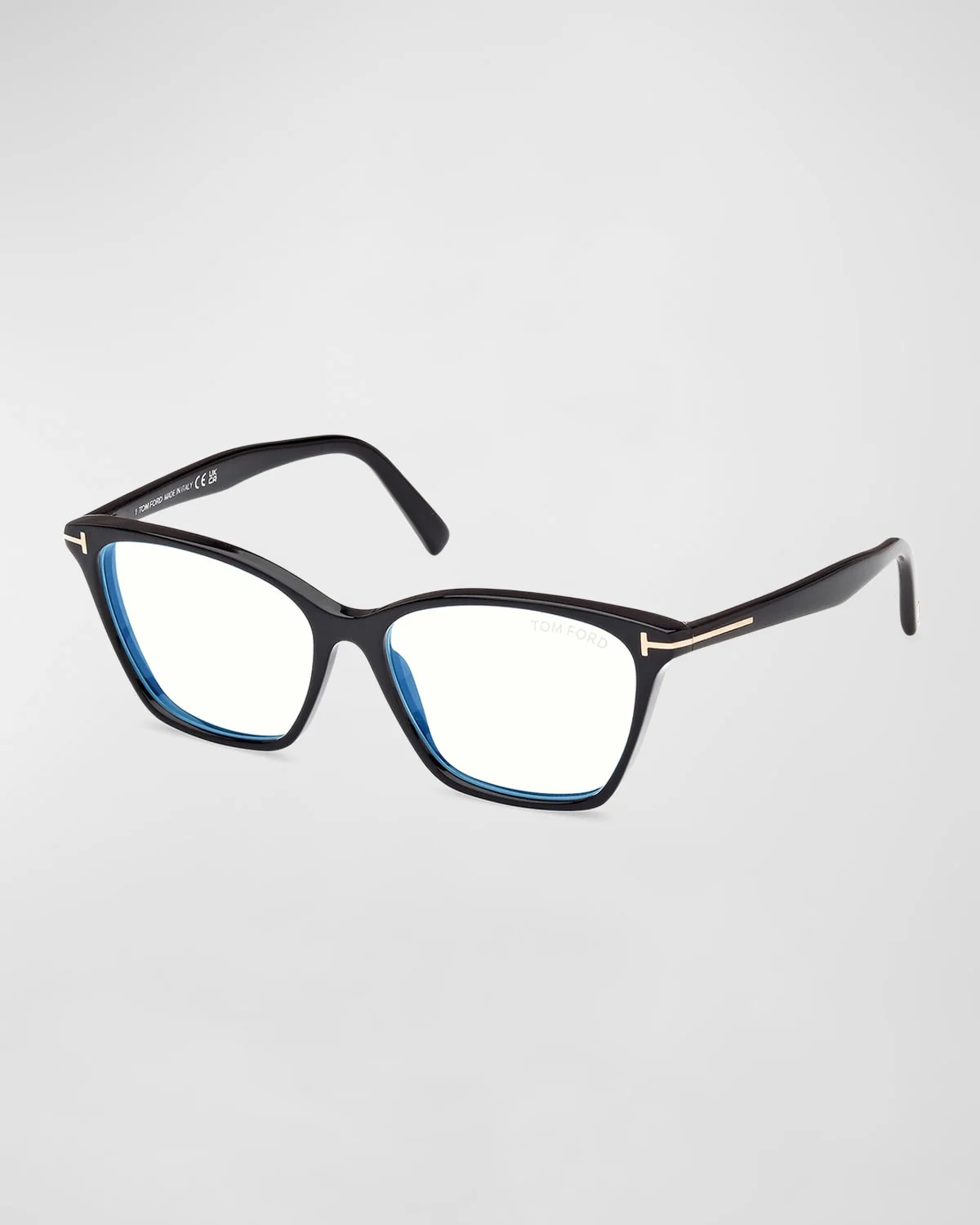 Blue Blocking Sleek Acetate Cat-Eye Glasses - 1