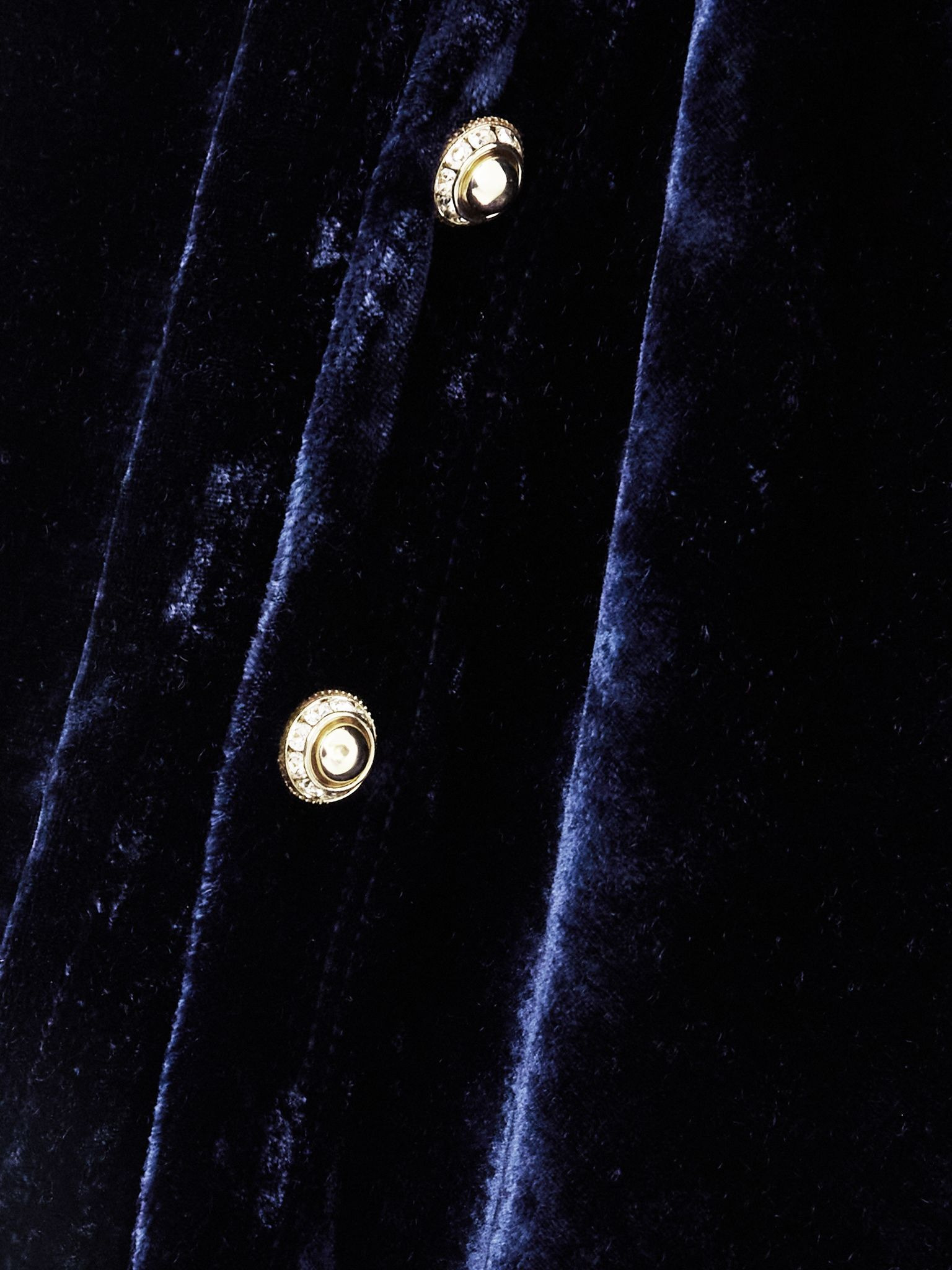 Asymmetric ruched embellished velvet turtleneck dress Navy - 4