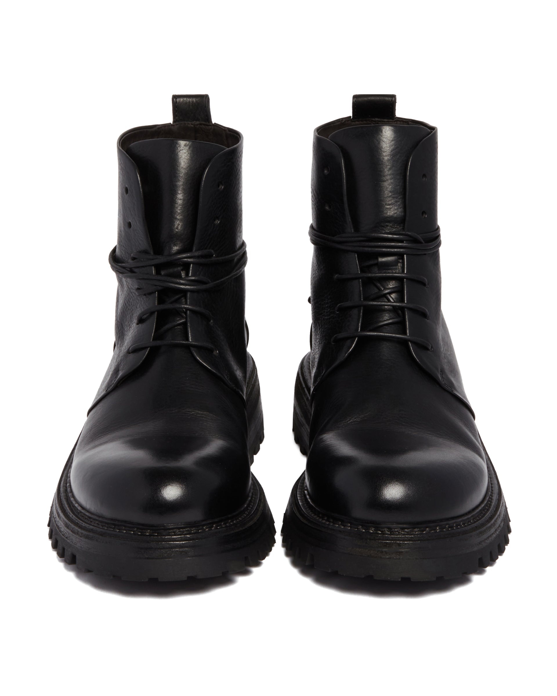 Black Leather Ankle Boots - 4