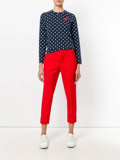 Comme des Garçons PLAY polka dot heart logo T-shirt outlook