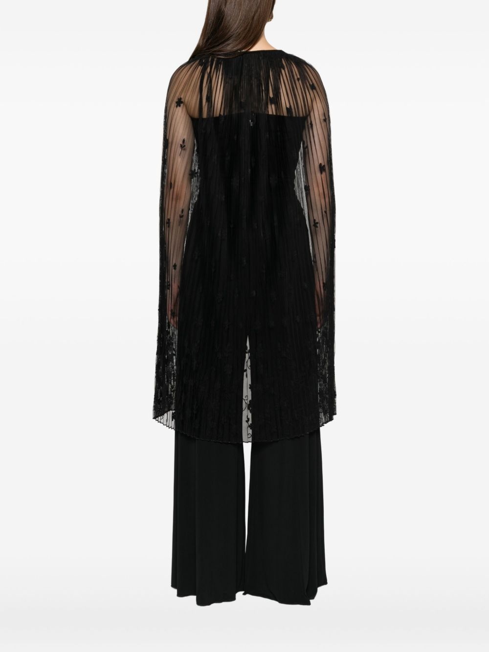 floral tulle cape - 4