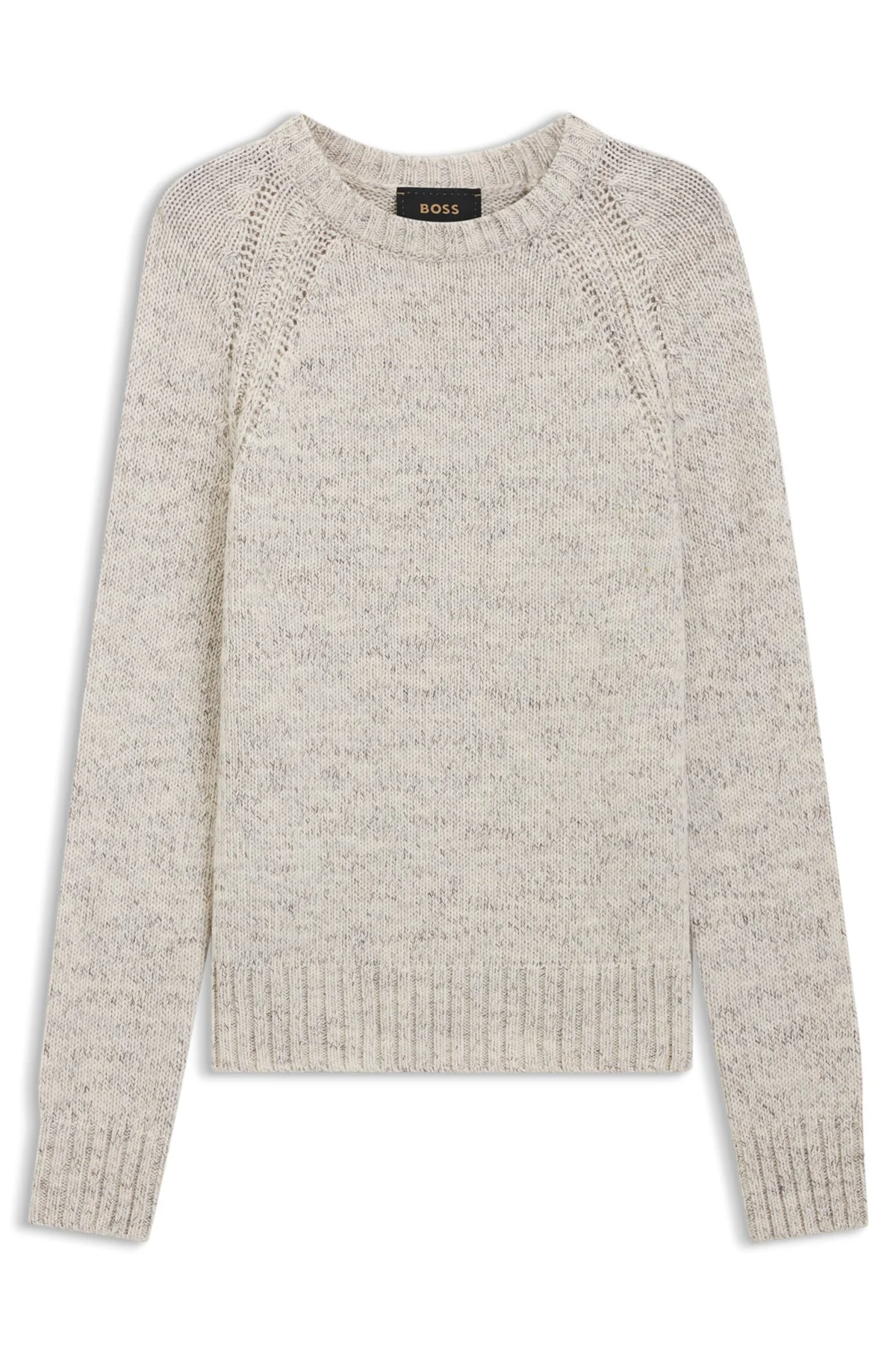 CASHMERE-WOOL SWEATER WITH A TWEED EFFECT - 1