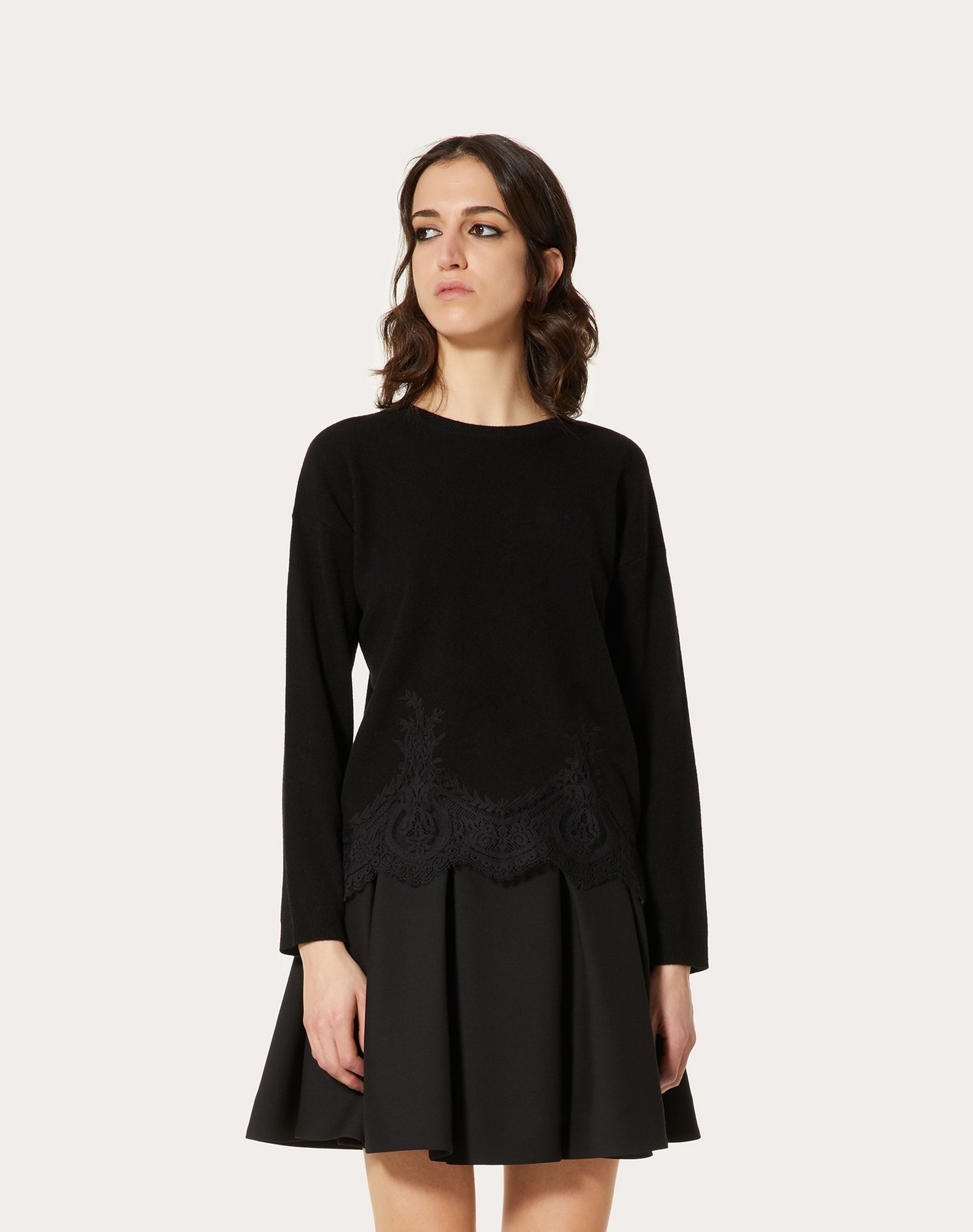 CASHMERE WOOL AND LACE SWEATER - 3