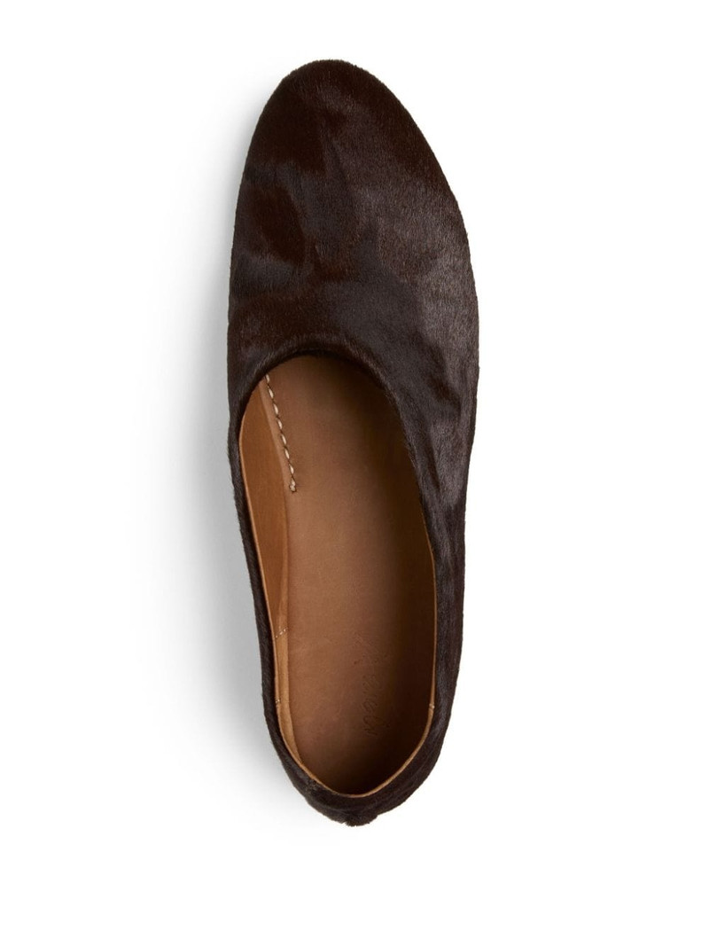 pointed-toe leather ballerina shoes 4