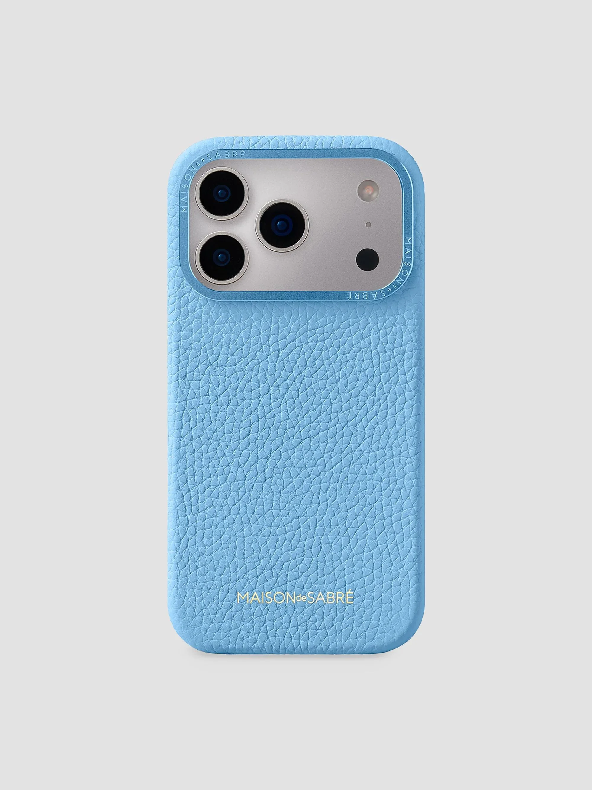 Leather Phone Case (iPhone 18 Pro) - Sky Blue - 1