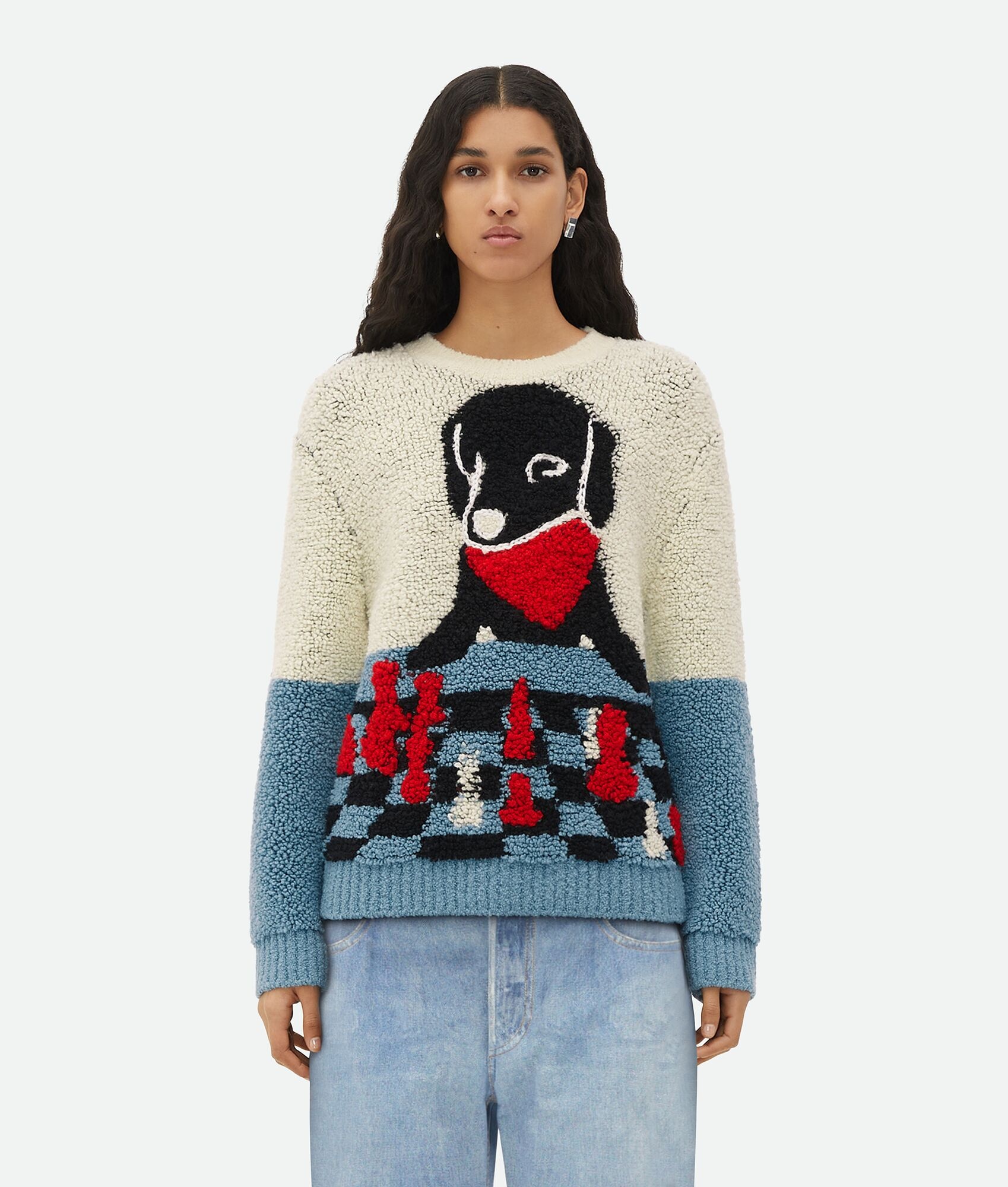 Heavy Wool Jacquard John John Sweater - 1