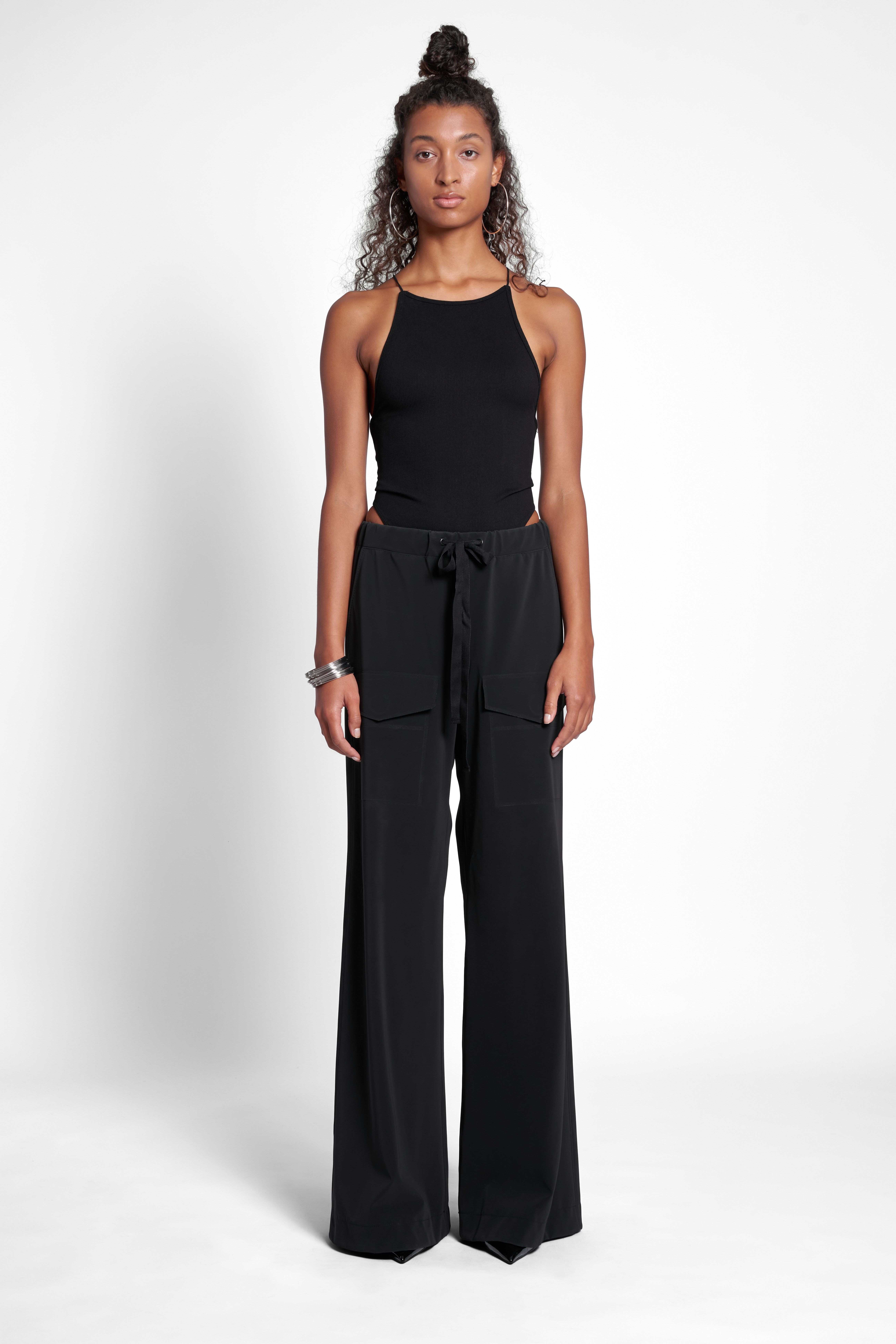Jarla Matte Trousers Black - 7