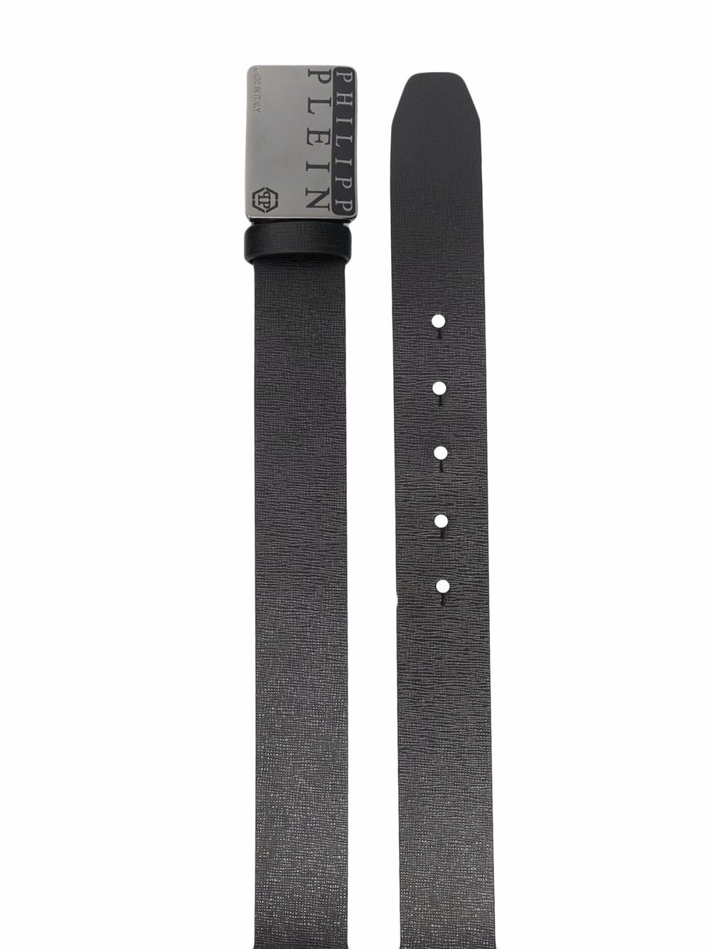 logo buckle leather belt - 2
