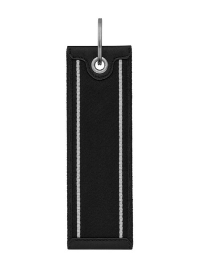 SAINT LAURENT woven-logo tag keyring outlook