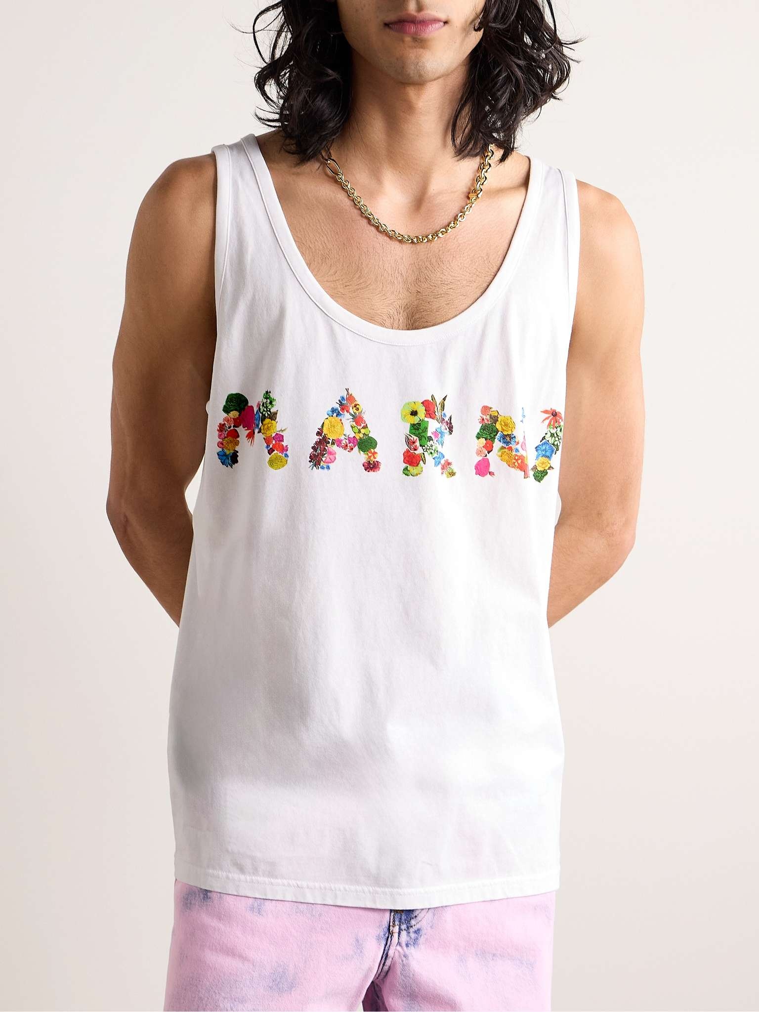 Logo-Print Cotton-Jersey Tank Top - 3