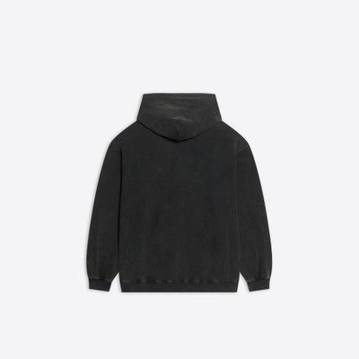 BALENCIAGA Men's Sporty B Medium Fit Hoodie in Black outlook