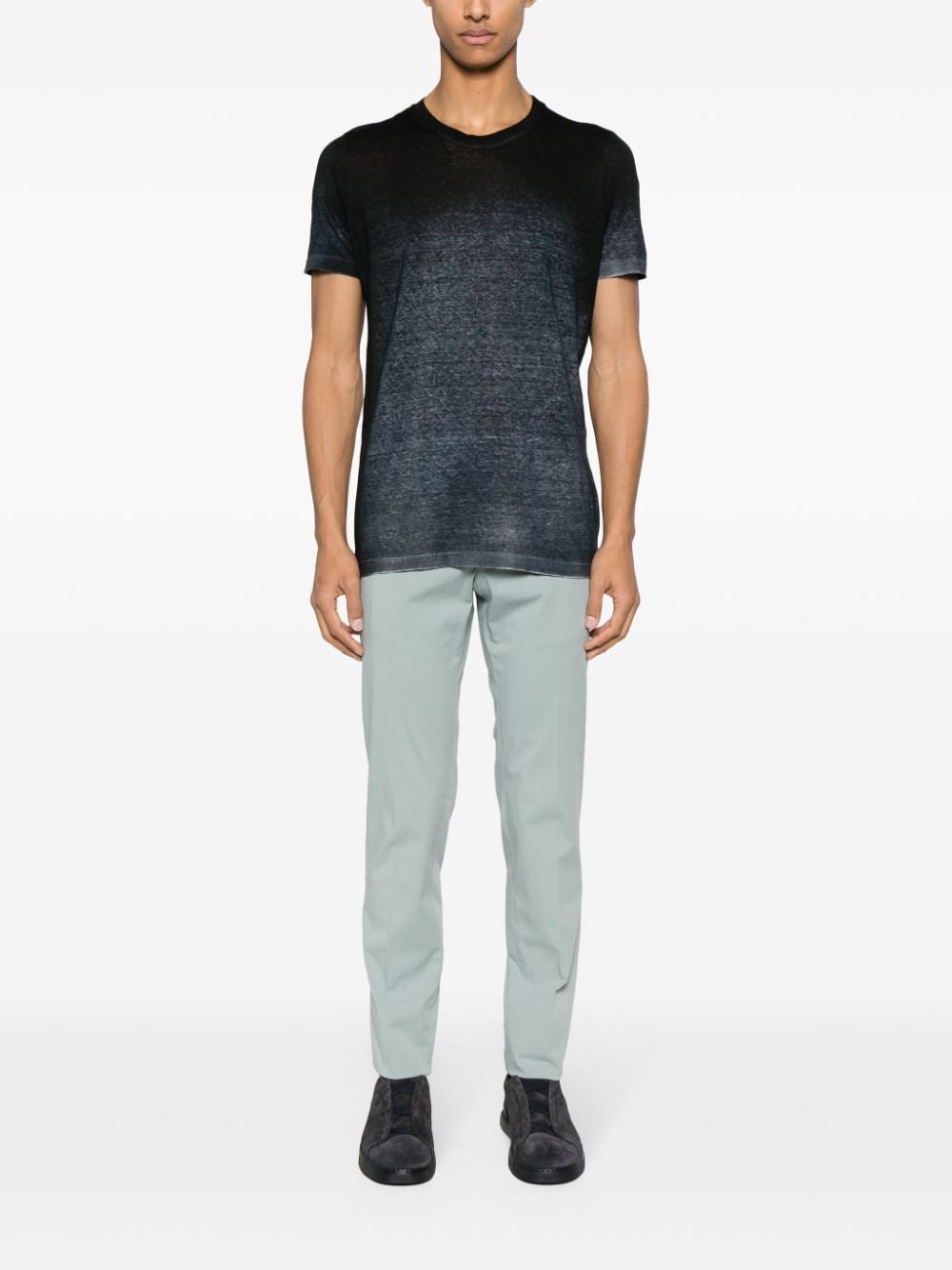 ombrÃ©-effect linen T-shirt - 2