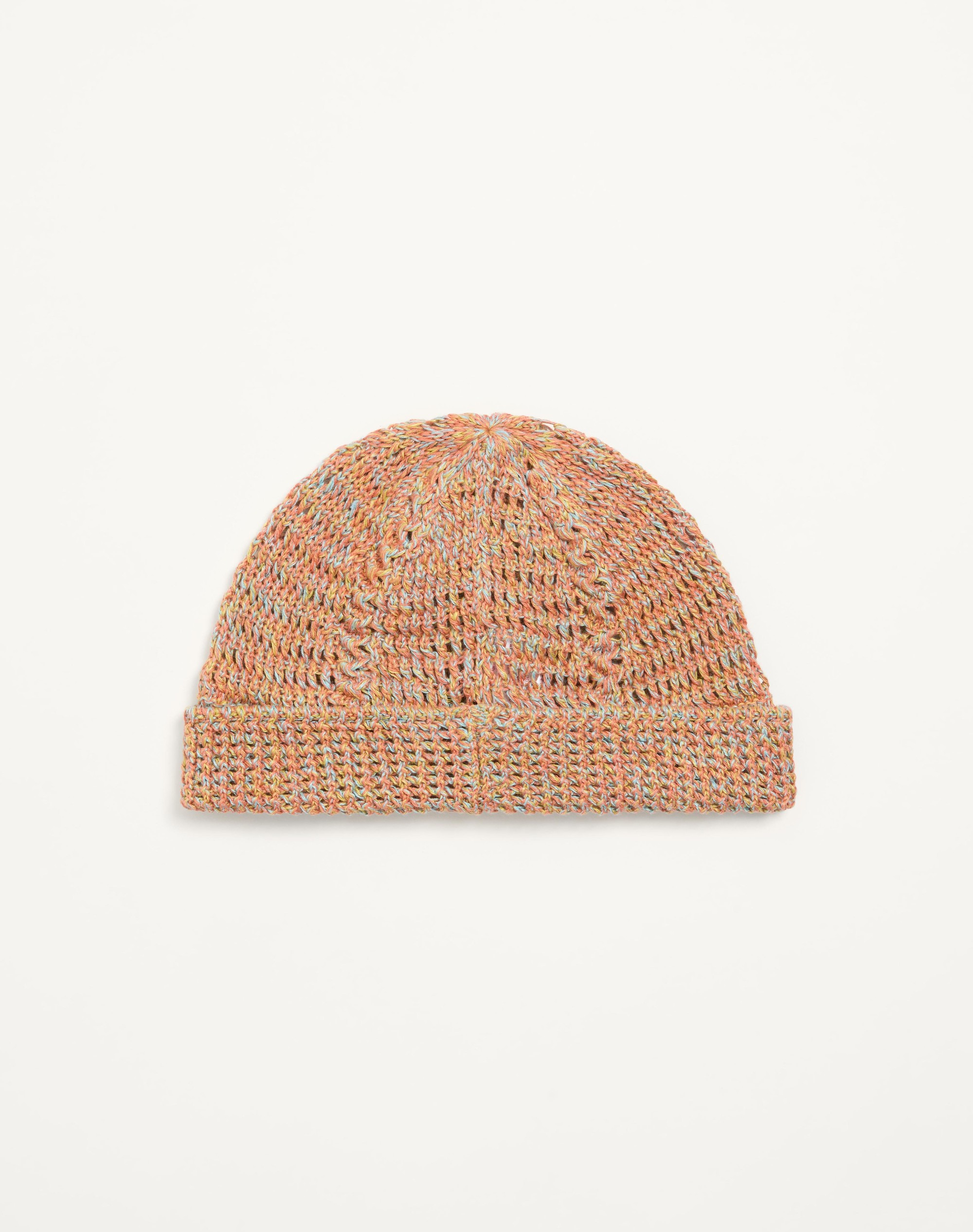VLOGO SIGNATURE KNITTED BEANIE IN LINEN AND COTTON - 4
