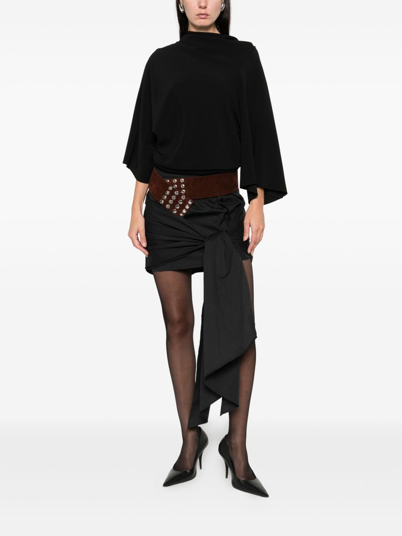 THE ATTICO knot button skirt outlook