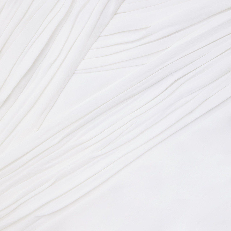 White Stretch Crepe Diamante Midi Dress 5