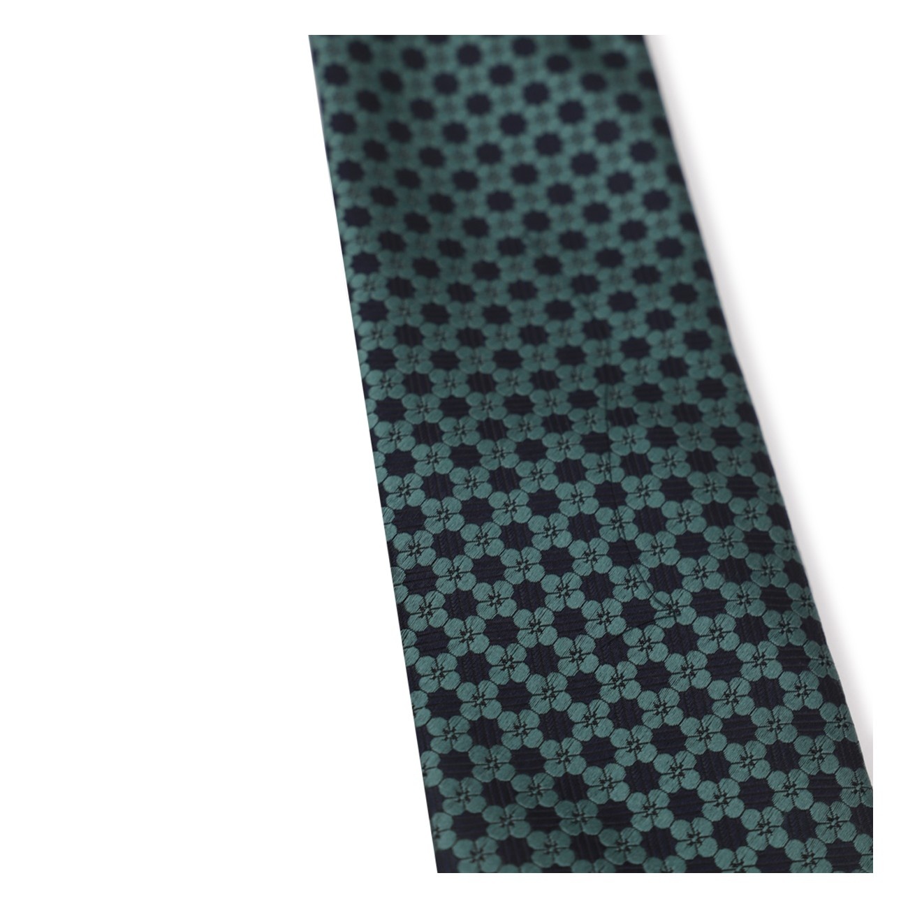 green silk tie - 2