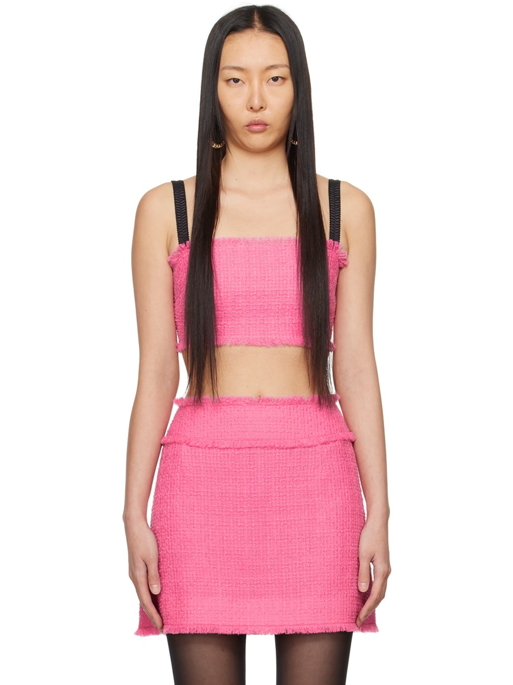 Pink Fringed Tank Top - 1