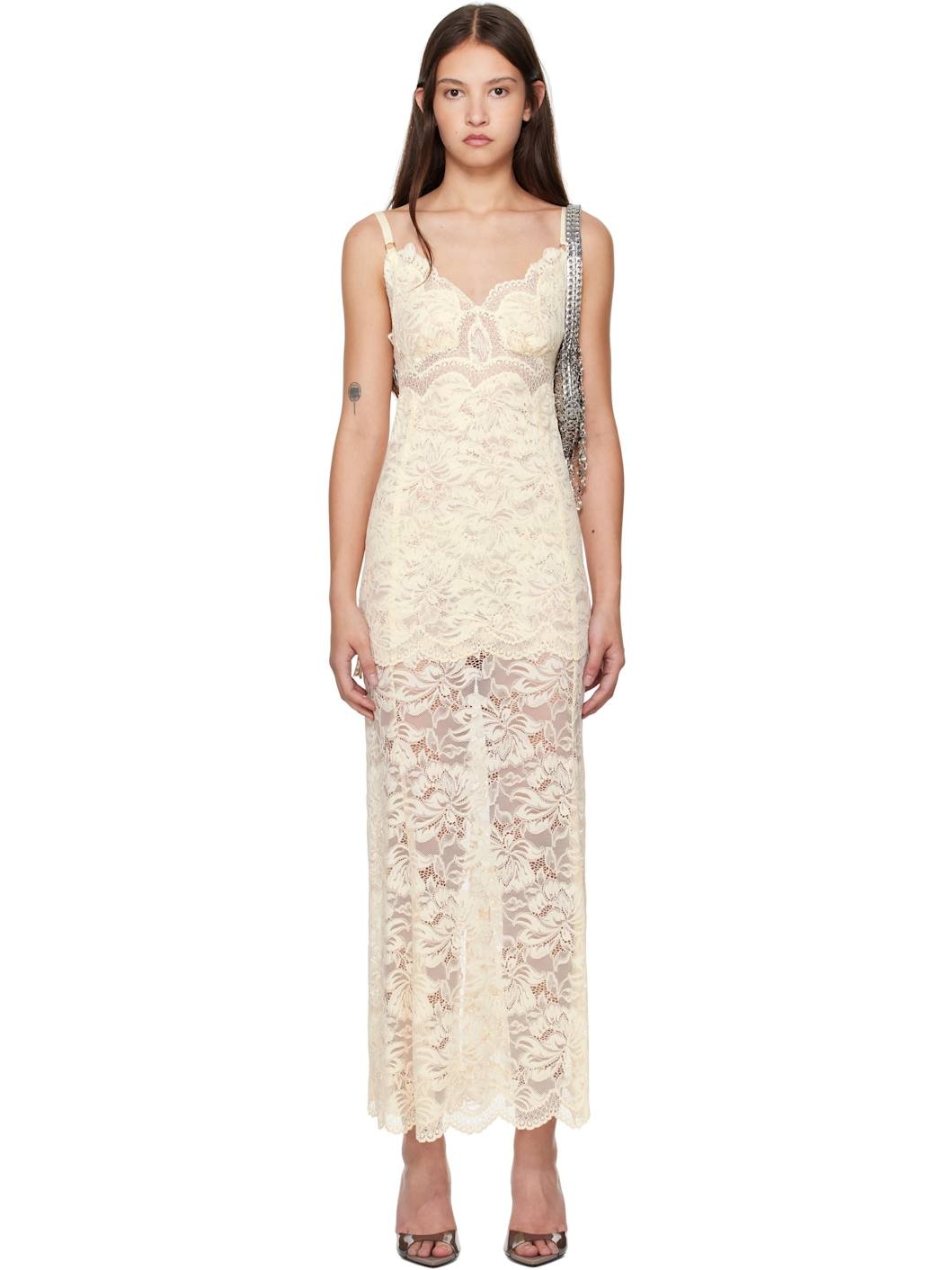 Beige Long Maxi Dress - 1
