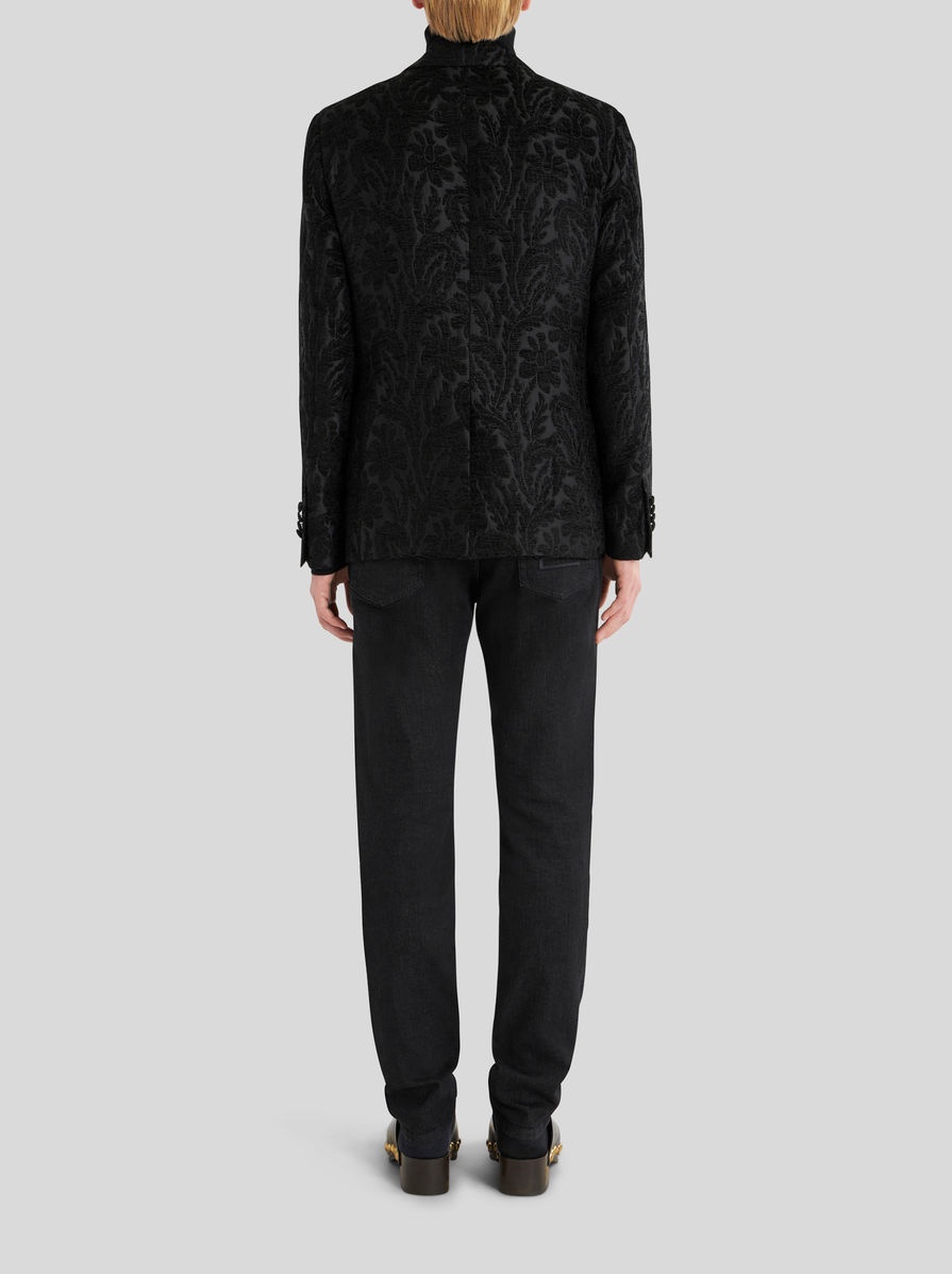 FLORAL FOLIAGE JACQUARD JACKET - 4