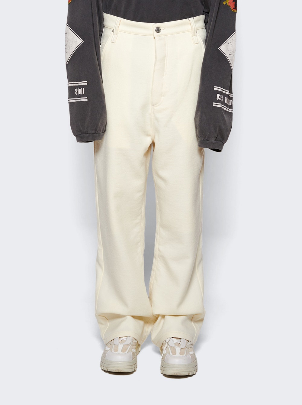 Baggy Fit Trousers Ivory - 3