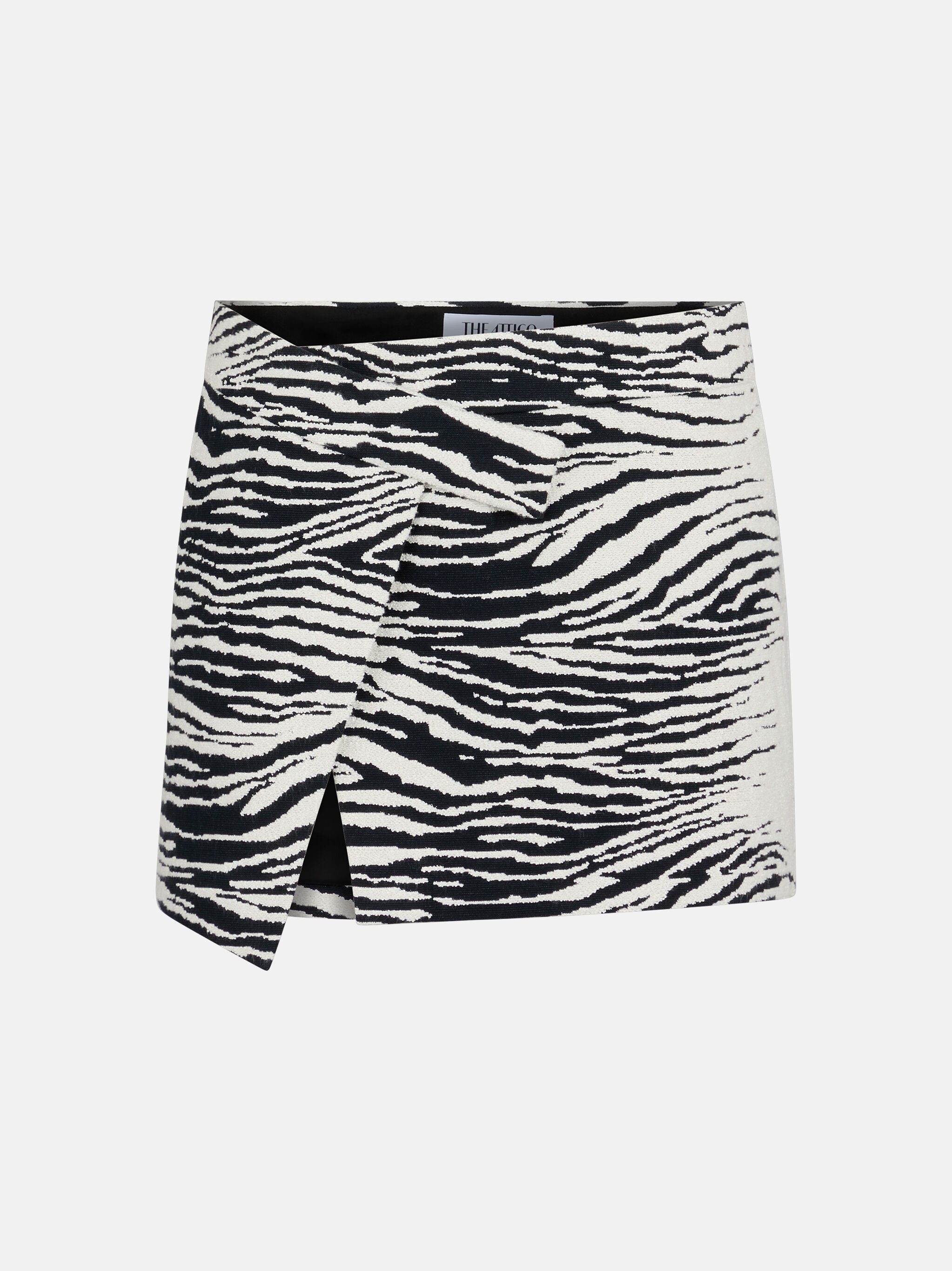 ''CLOE'' WHITE AND BLACK MINI SKIRT - 1