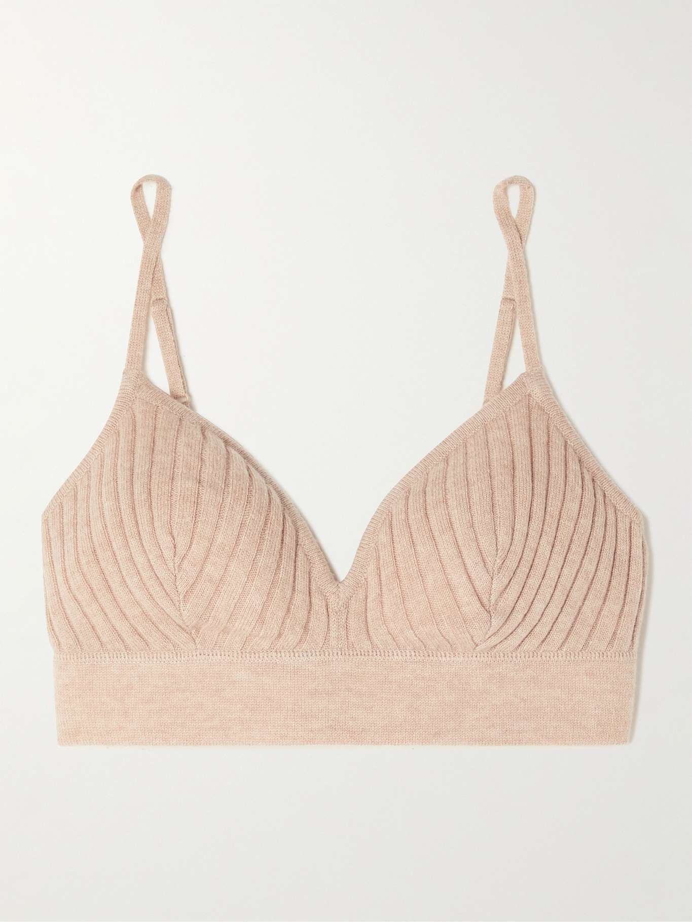 Tendre ribbed wool and cashmere-blend bra - 1