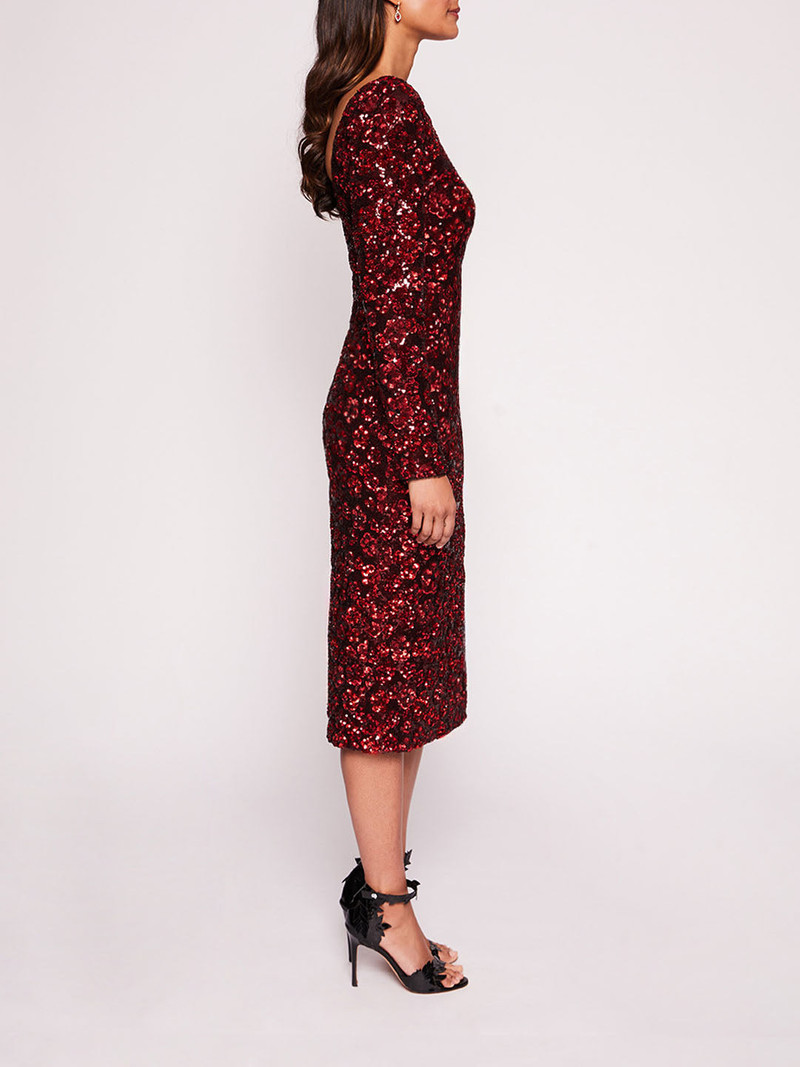 SEQUIN BOUQUETS MIDI DRESS 3