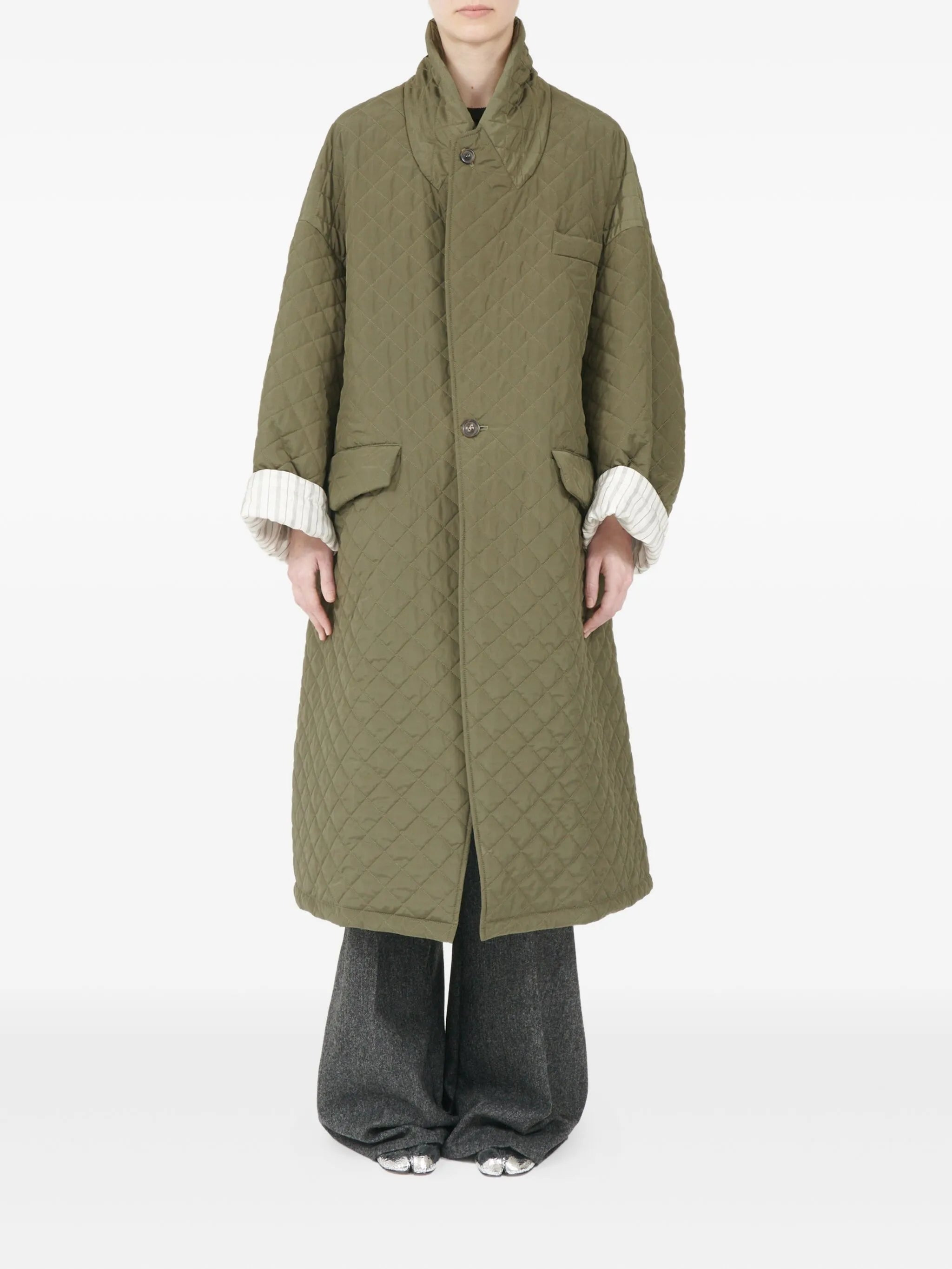 Maison Margiela Quilted Single-breasted Coat - 3