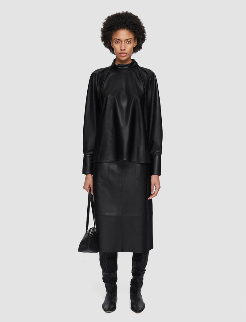 JOSEPH Nappa Leather Mondor Top outlook