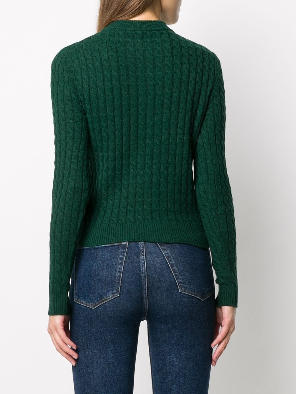 cable knit round-neck jumper - 4