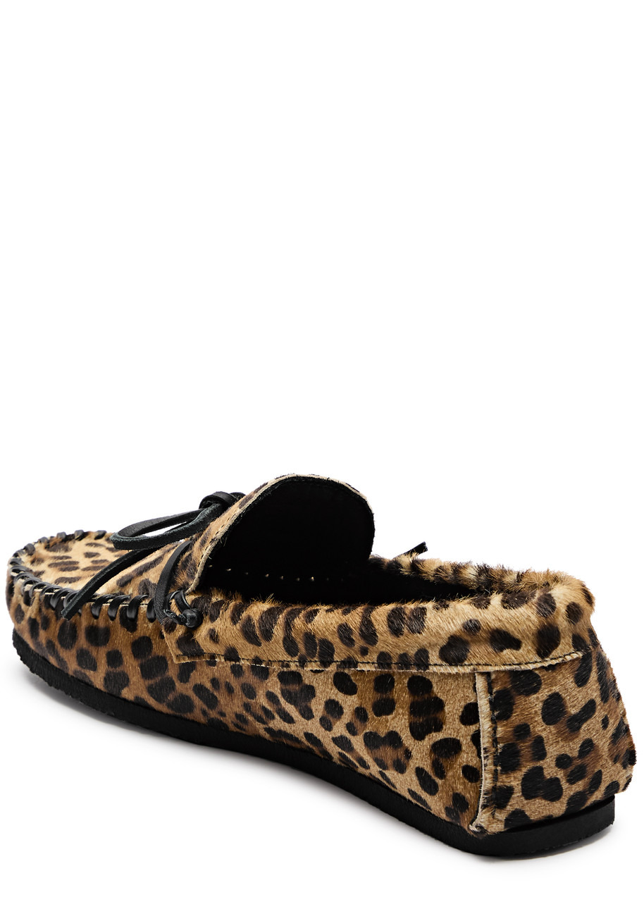 Fitza leopard-print calf hair loafers - 2