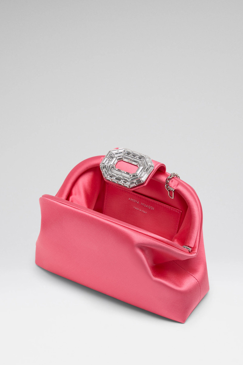 CAMELIA CLUTCH CORAL SATIN 3